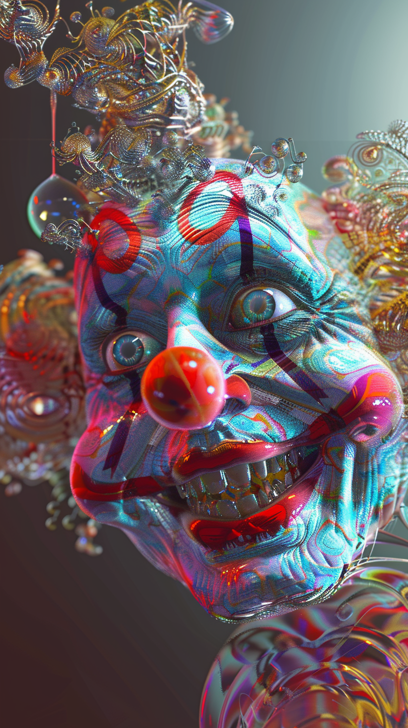 detailed clown face