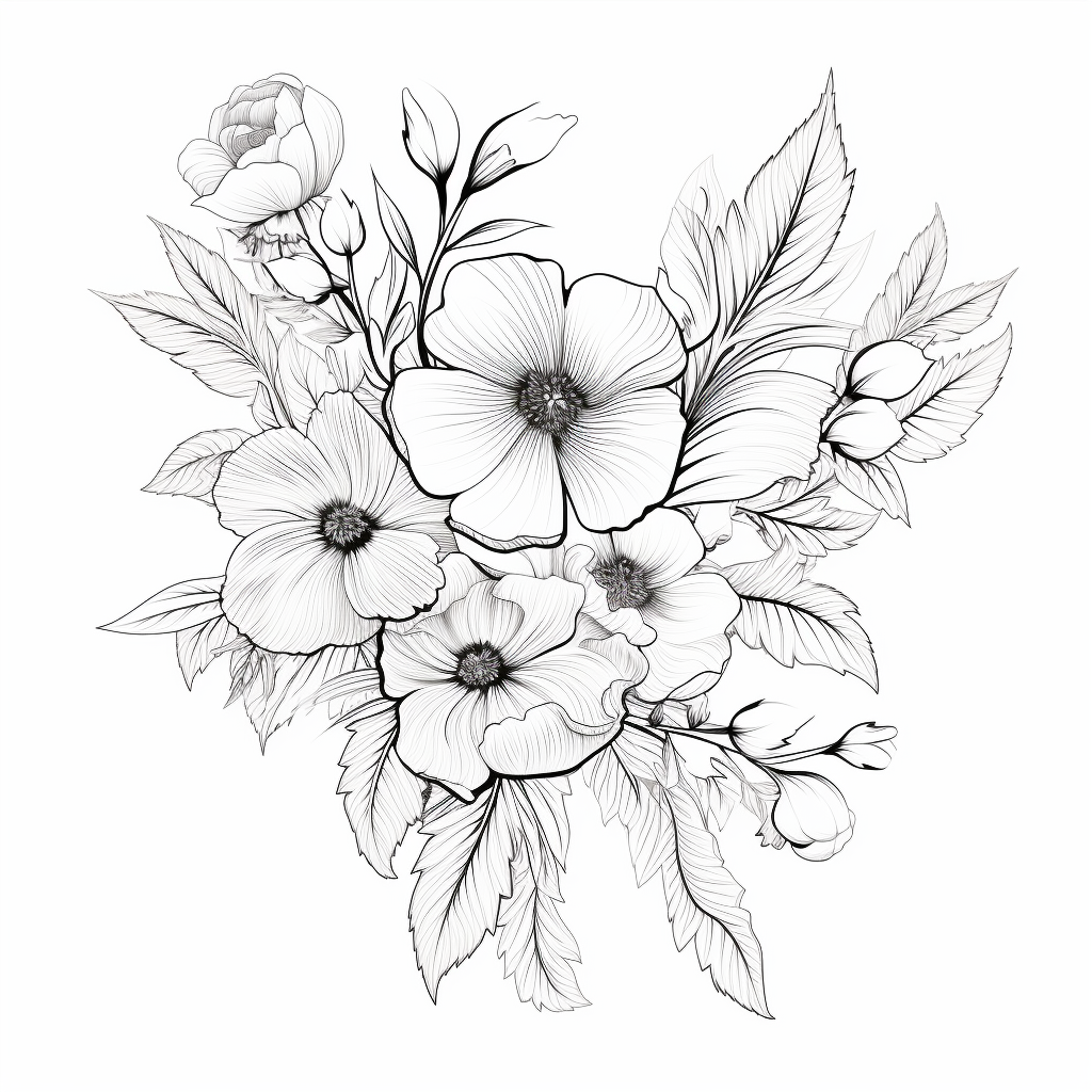 Delicate Floral Stencil Design