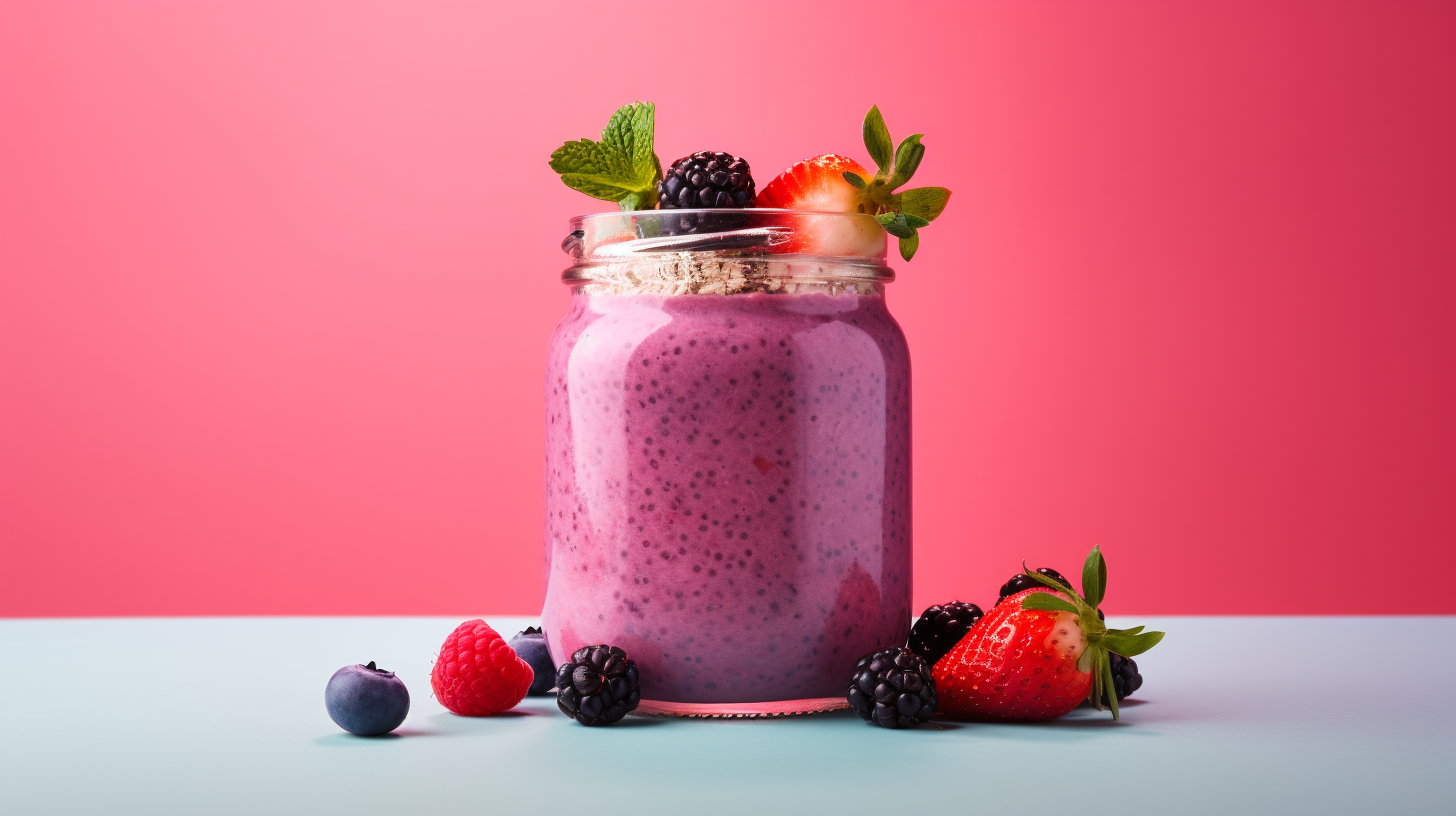 Healthy Detox Smoothie and Chia Pudding Jar