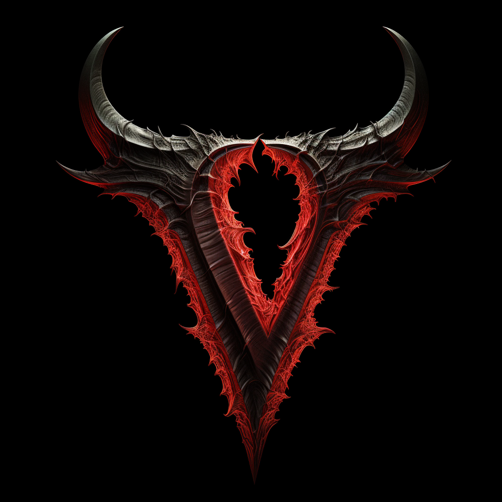 High-res black background devil Y image