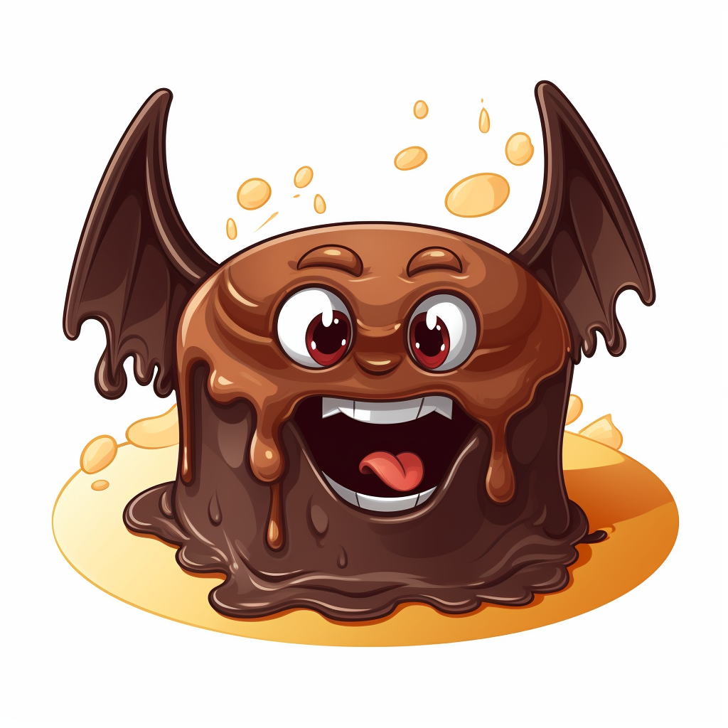 Devilish flying brown pudding emoji