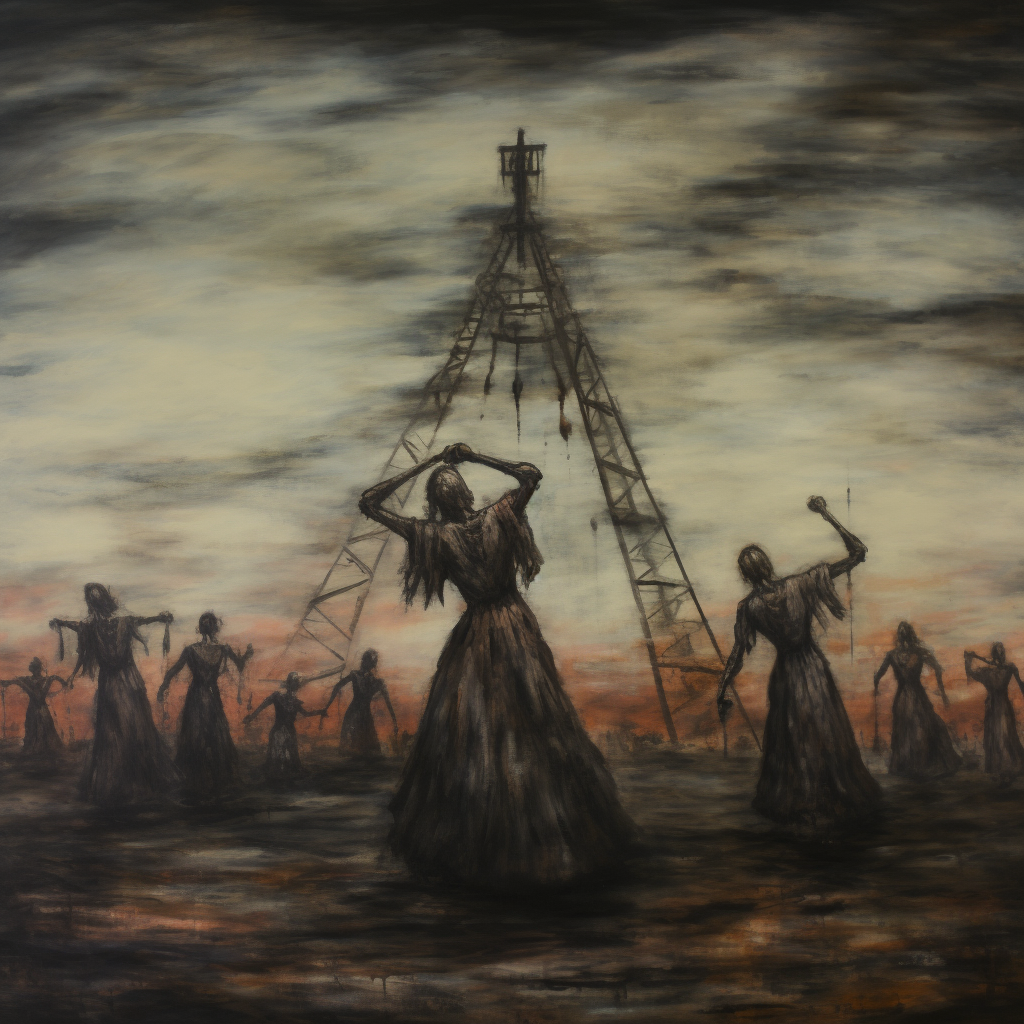 Devils dancing in an oil field