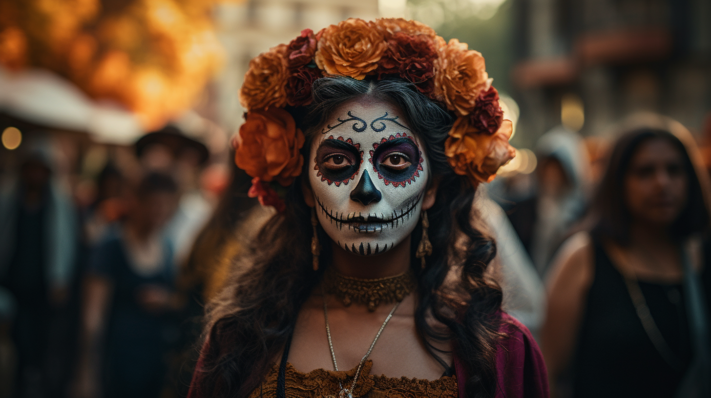 Colorful celebrations during Dia de los Muertos