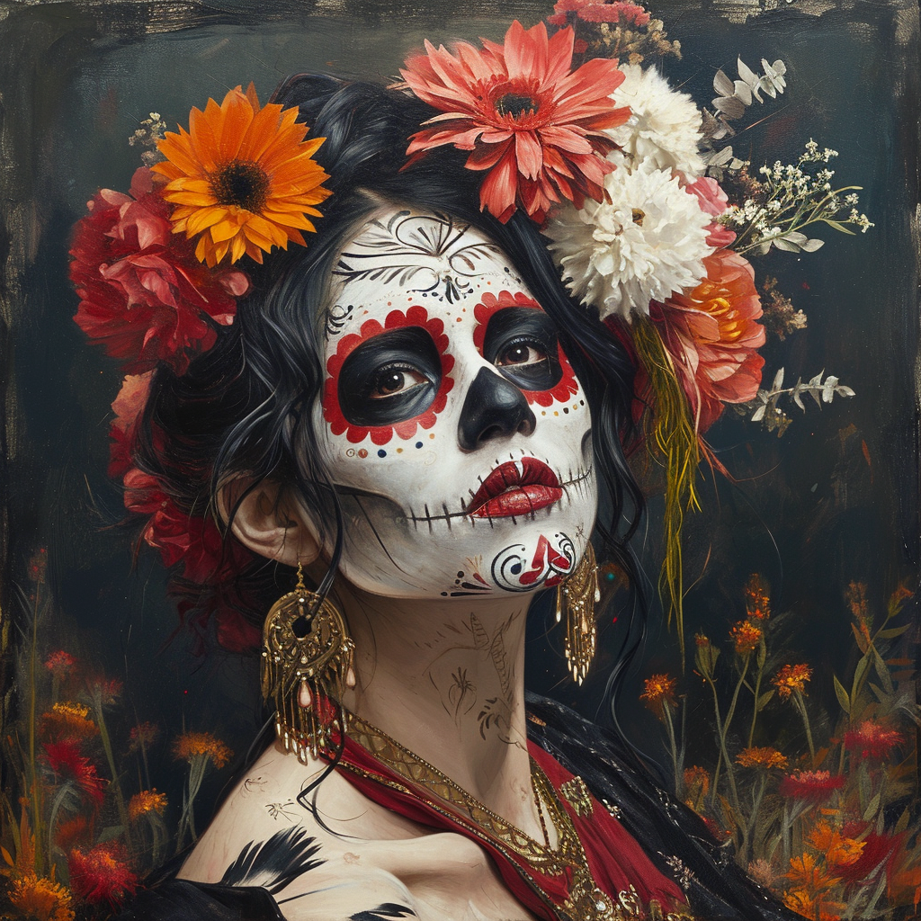 Colorful Dia de los Muertos celebration