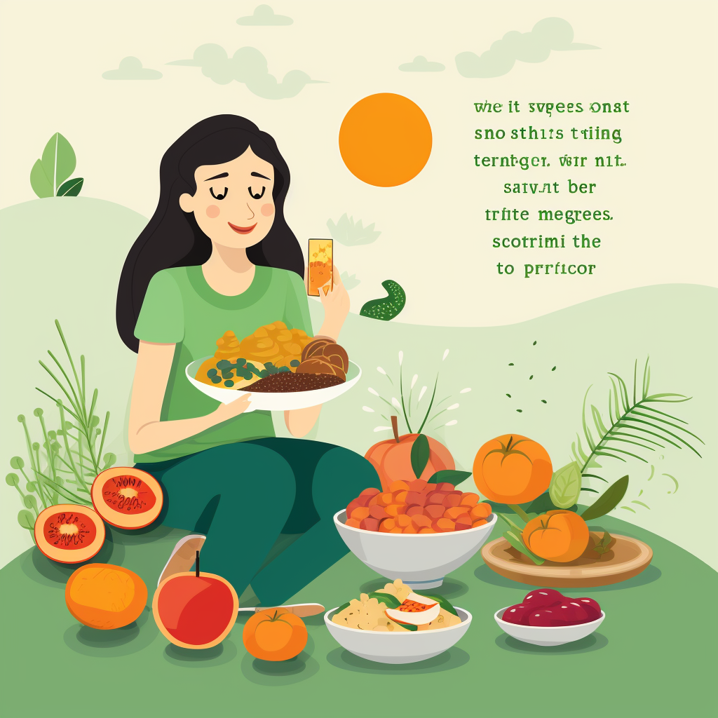 Illustration of Mindful Snacking for Diabetes