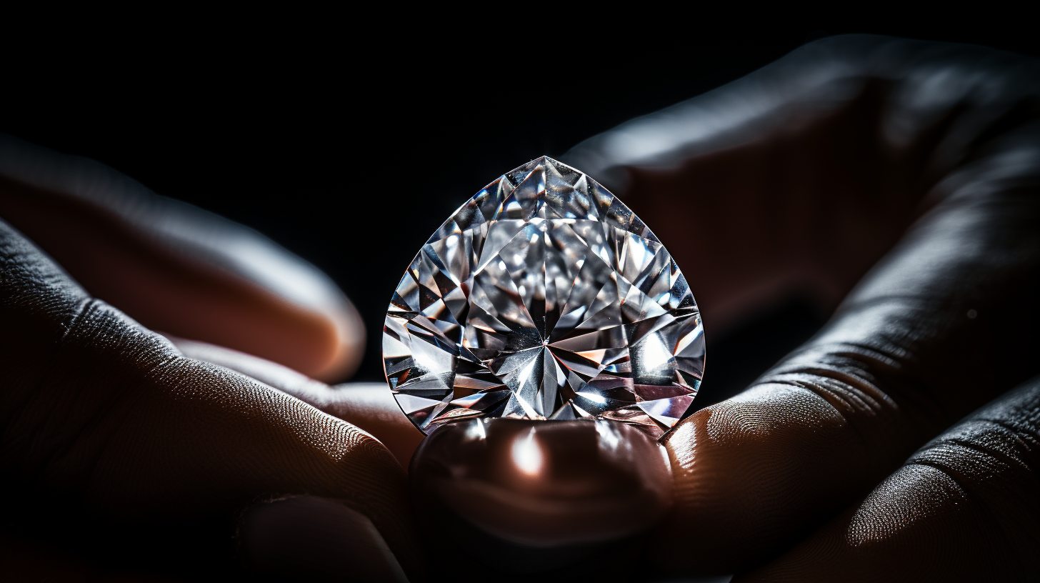 Close-up of Diamond Inspection by Gemologist