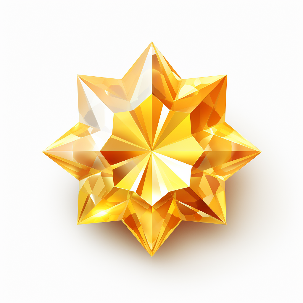 Stunning diamond and gold star illustration