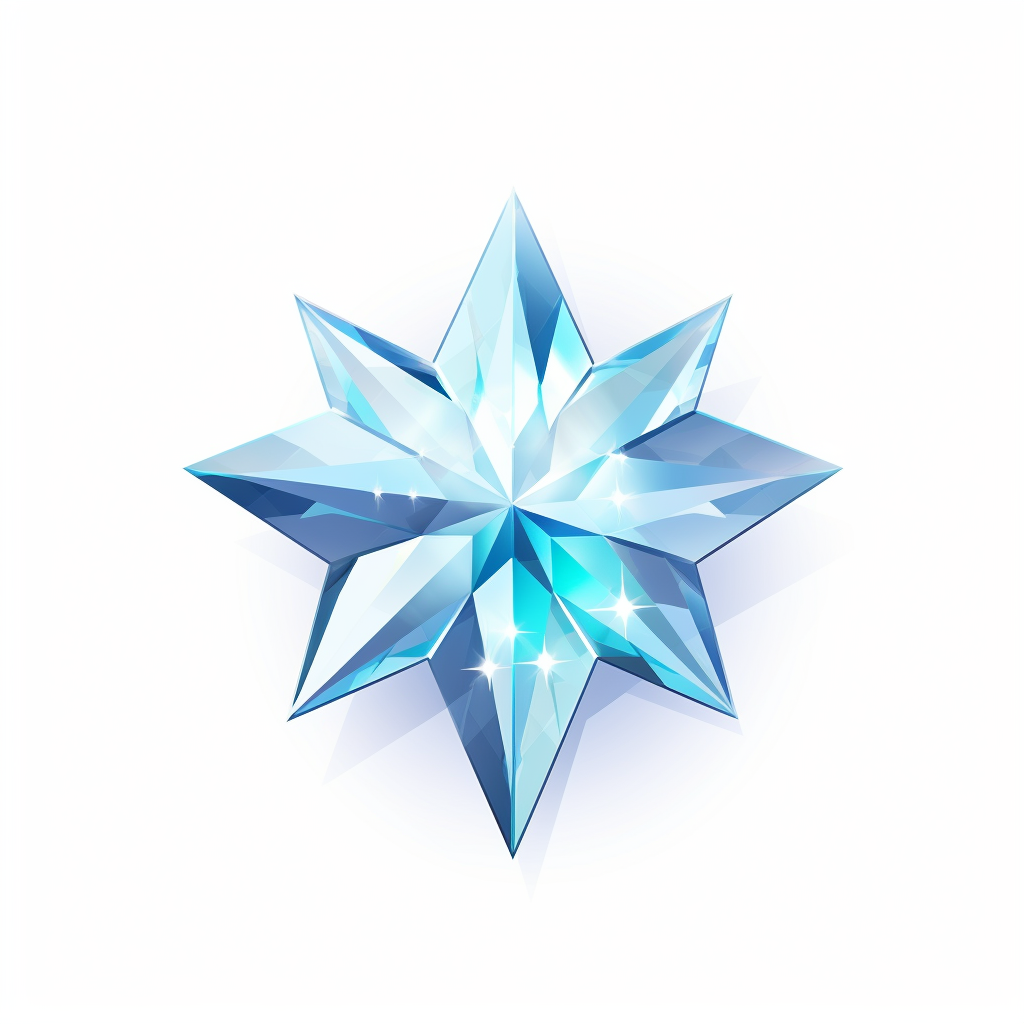 Minimalistic game icon of diamond star