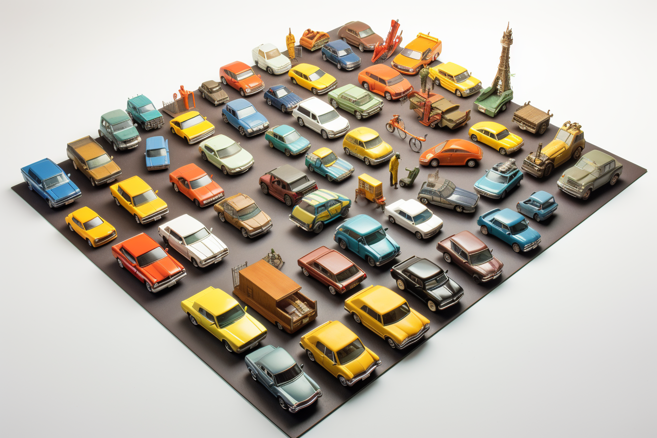 Realistic diecast car collection