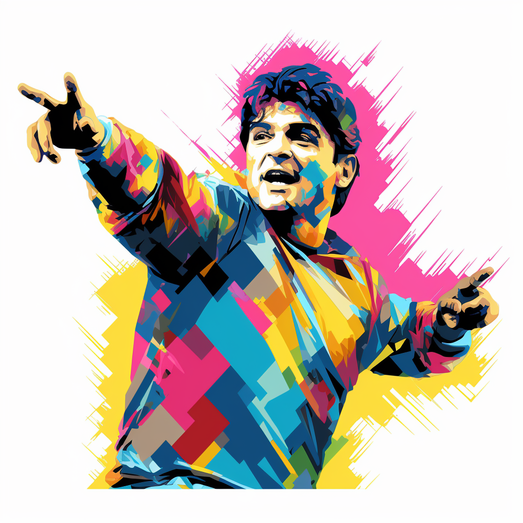 Diego Maradona in Pop Art Style