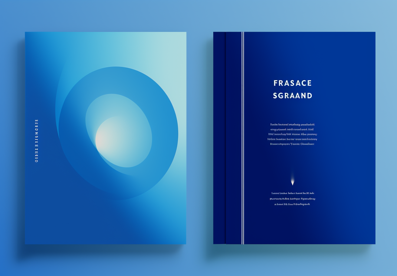 Minimalistic front and back cover design in digital age