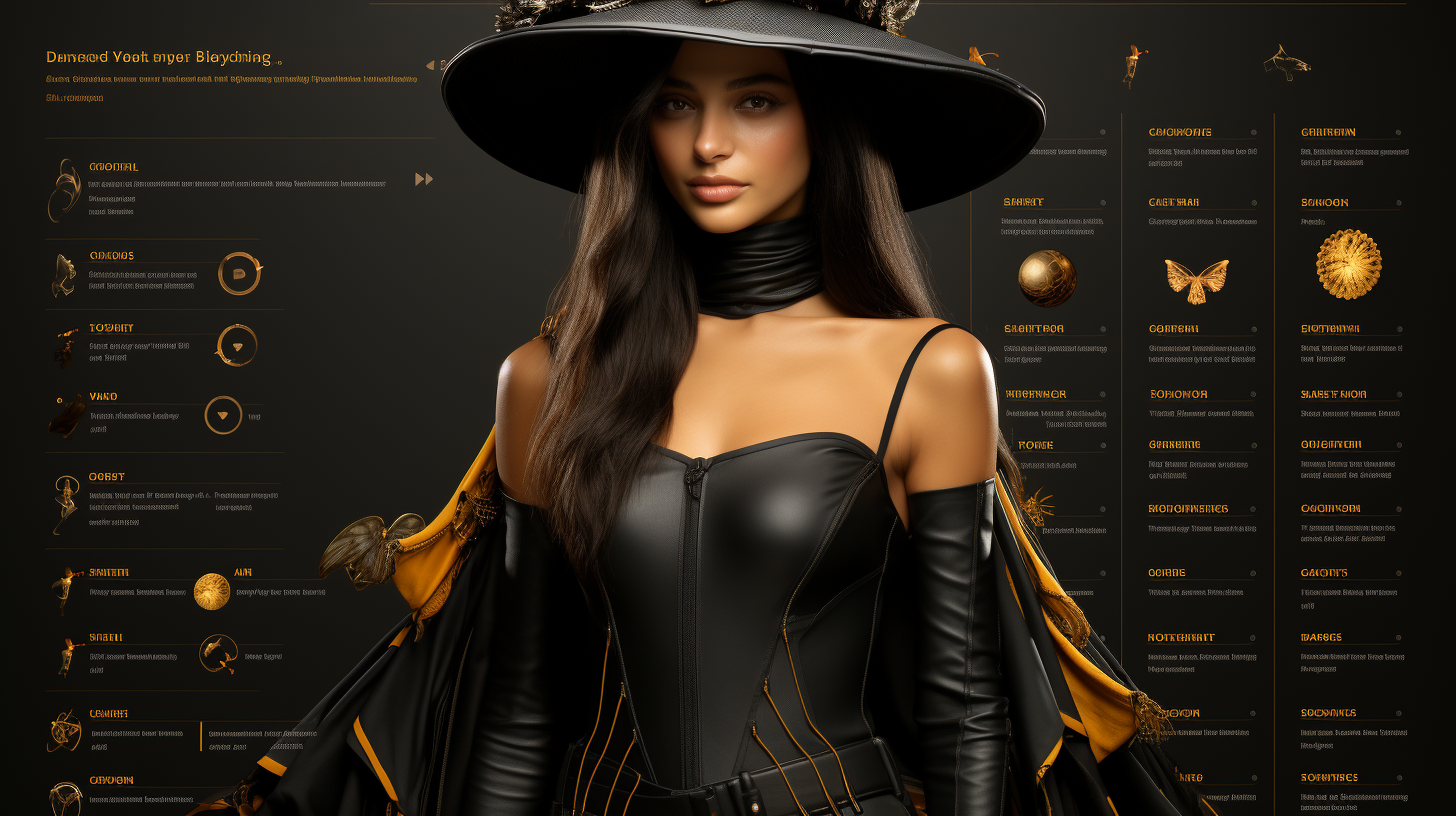 Avatars in Black Fashionable Clothes for Digital Fashion Application