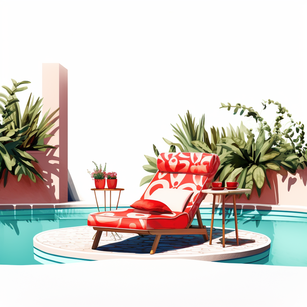 Margarita by the Pool Procreate Isolated Illustration