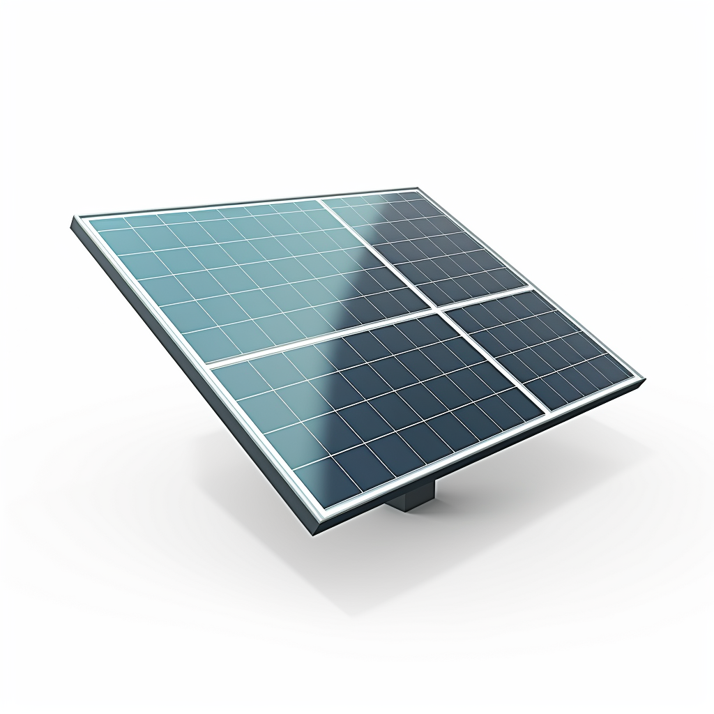 Solar Panel Illustration Isolated White Background