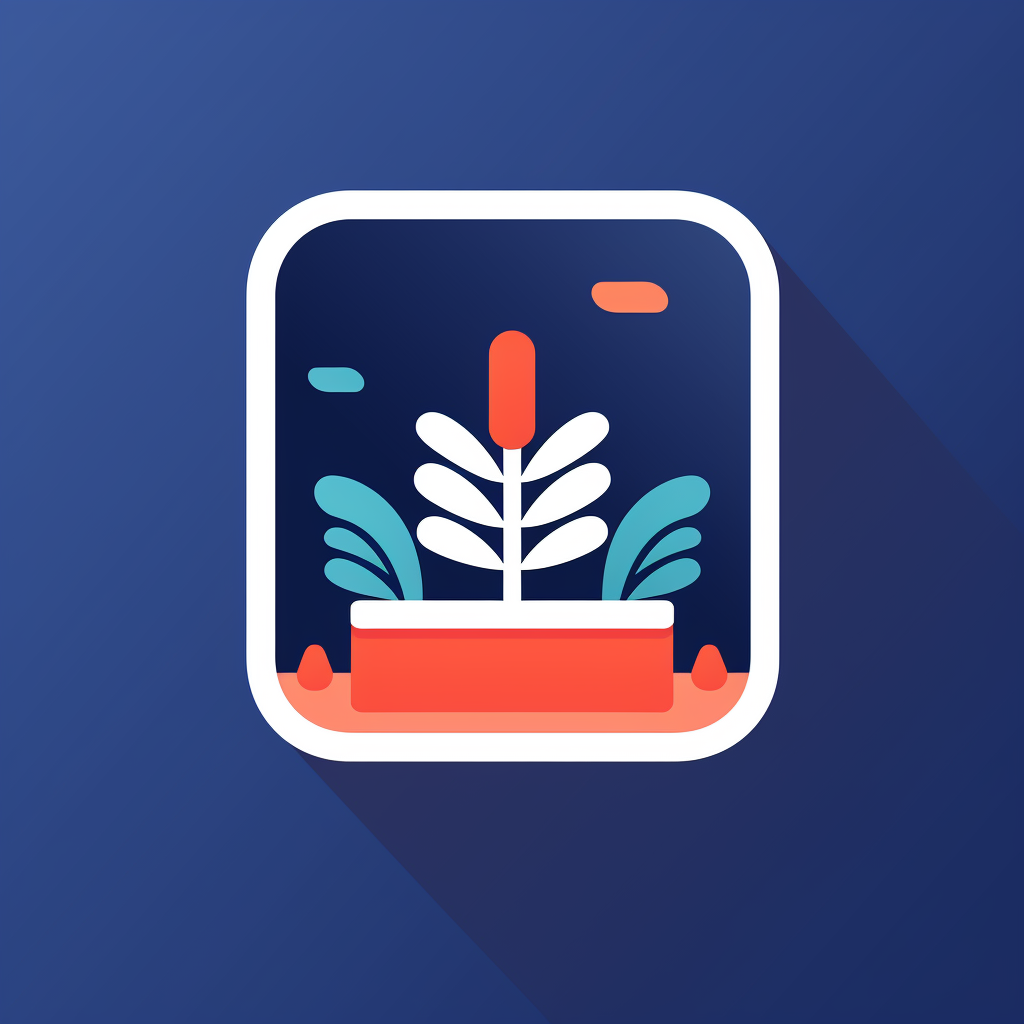 Simple Icon of Digital Shop Plants