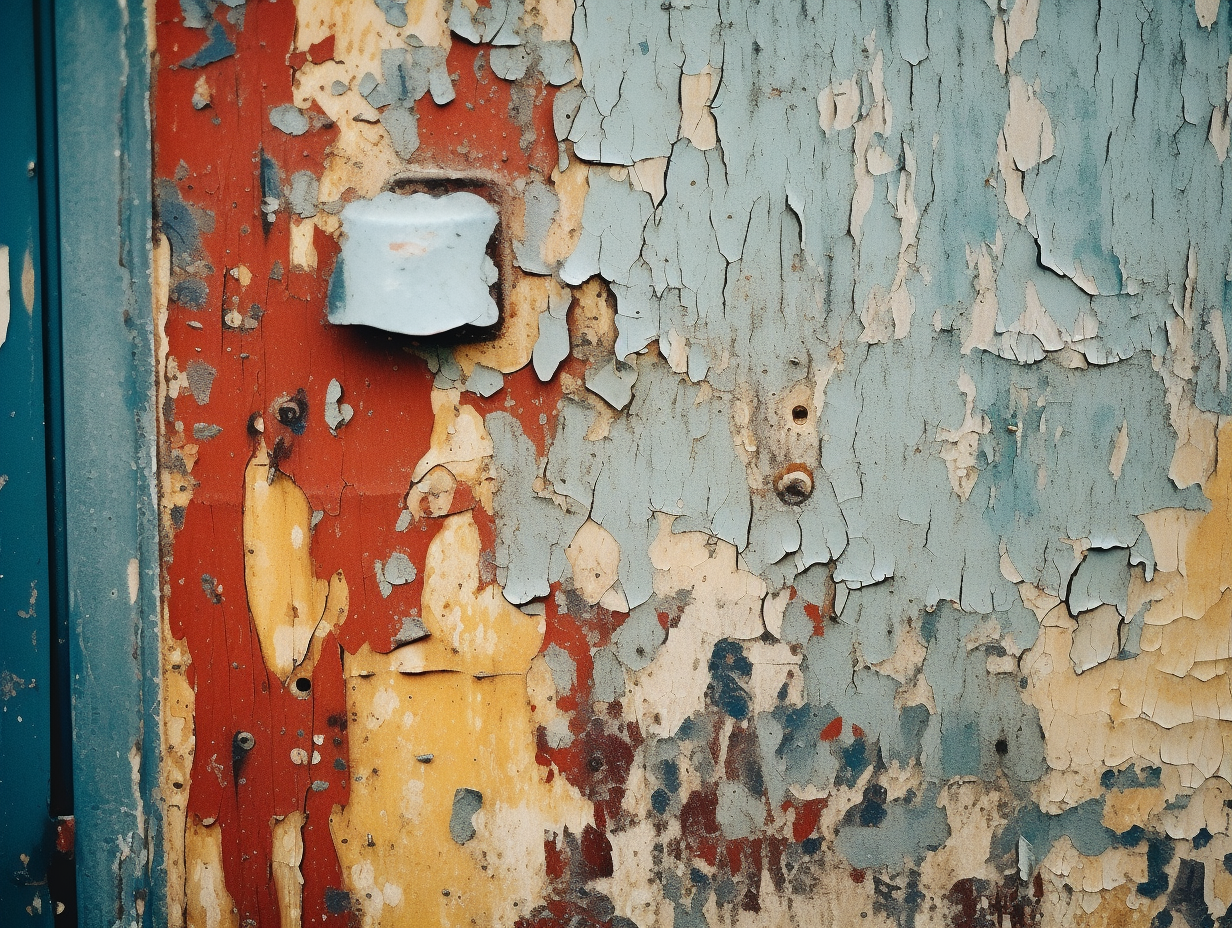 Dilapidated screen door with forced entry