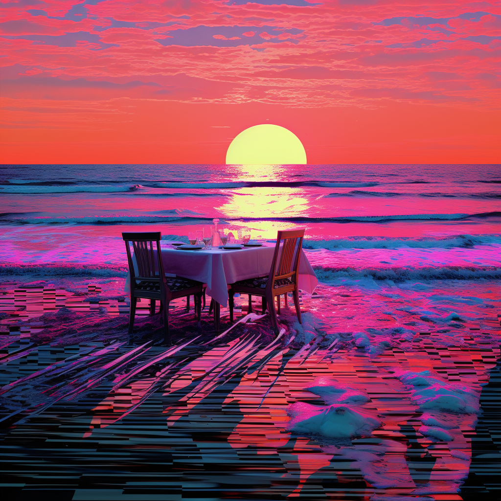 Enjoying a peaceful beach dinner alone