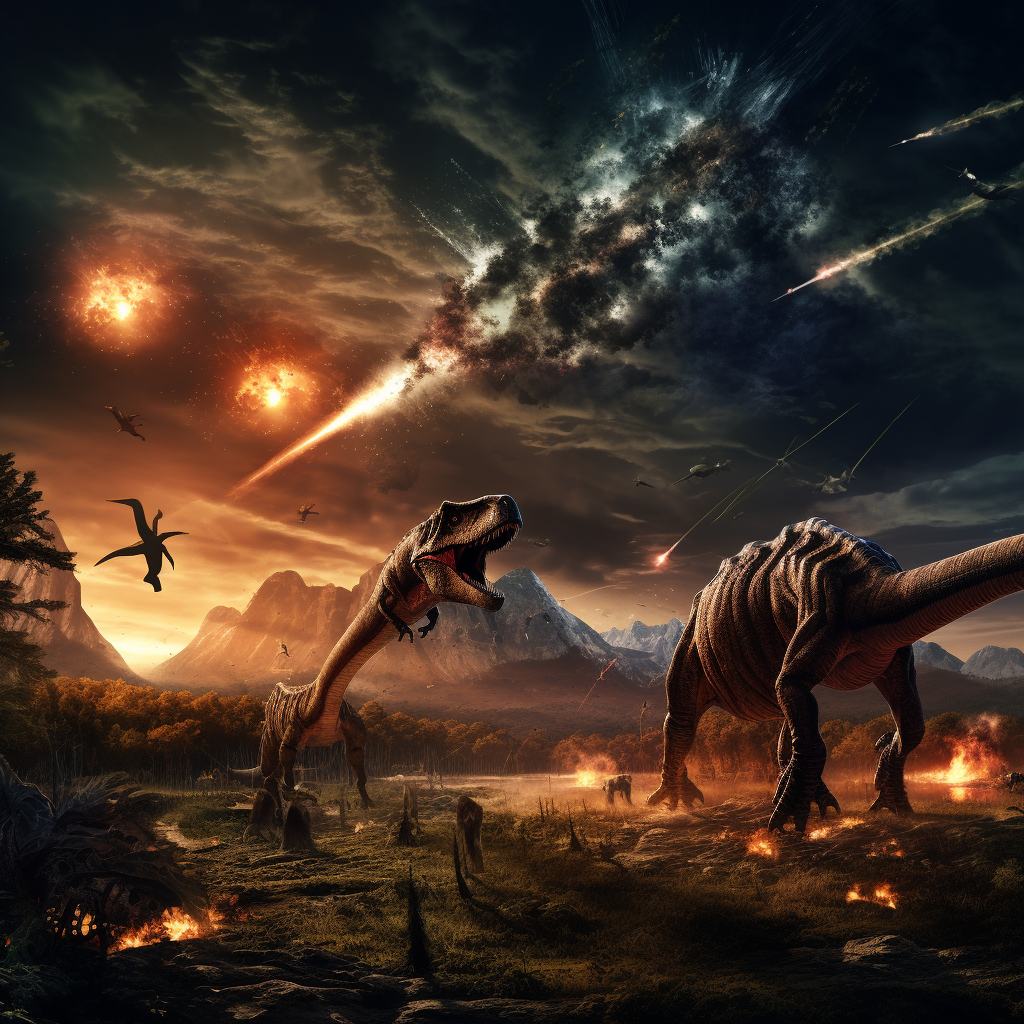 Dinosaur Extinction by AI Meteor