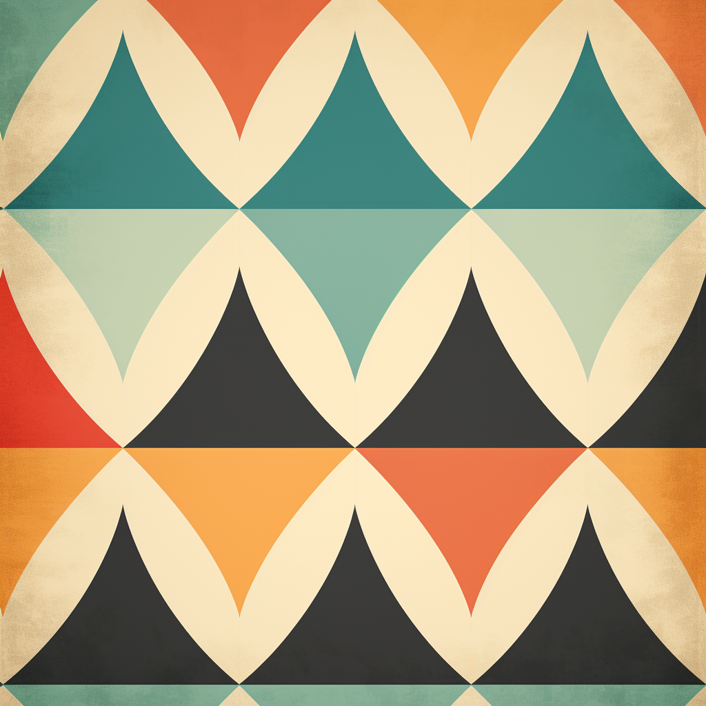 Vintage Geometric Blend Colors Wallpaper