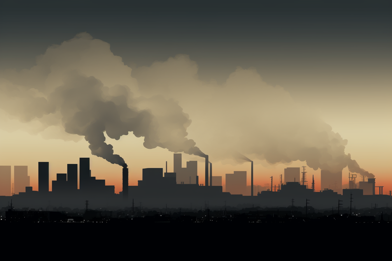 Image of Pollution Over Cityscape