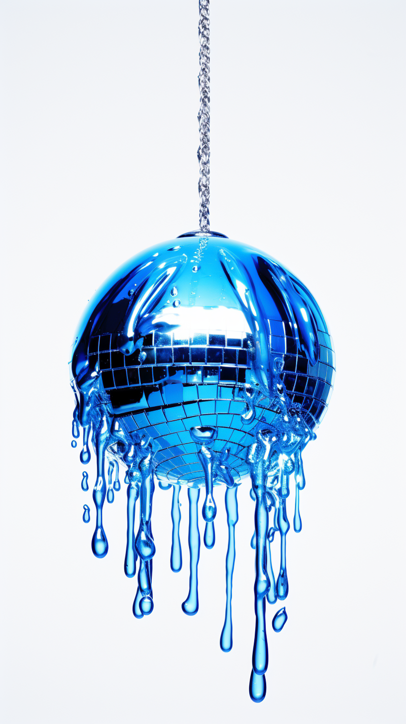 Disco Ball with Blue Slime Chrome