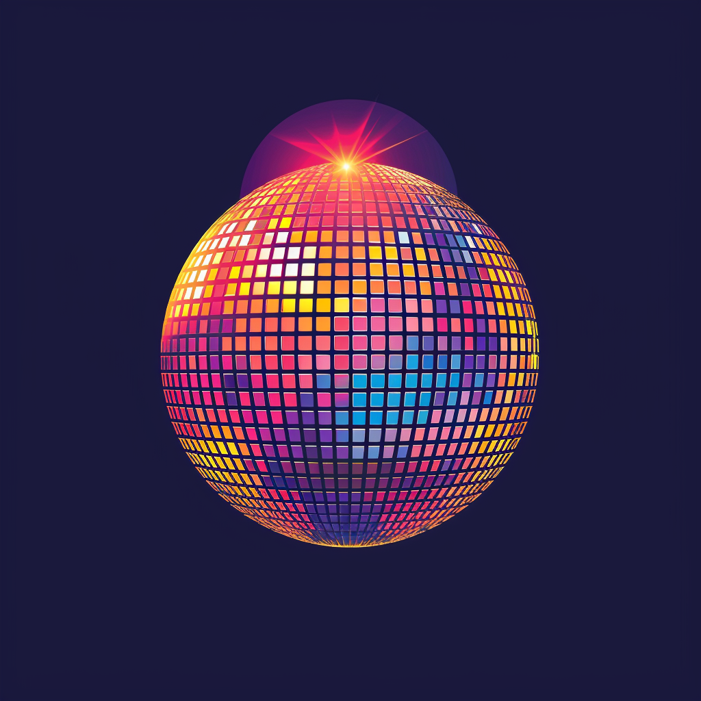 Disco ball logo icon design