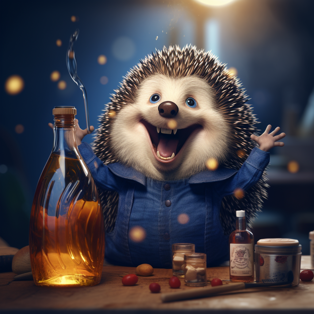 Hedgehog enjoying discounted oil change promo