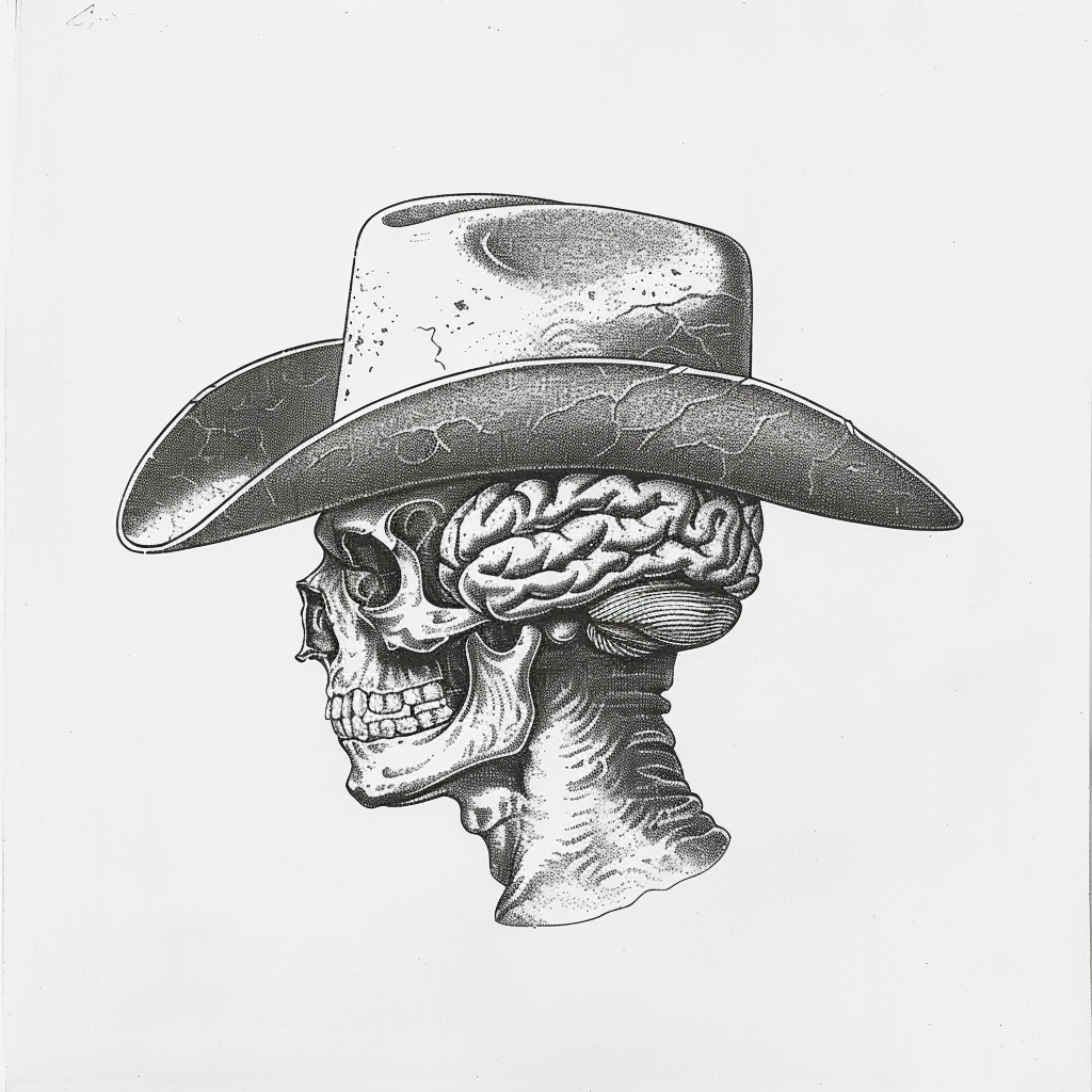 Victorian Electrotype Brain Cowboy Hat