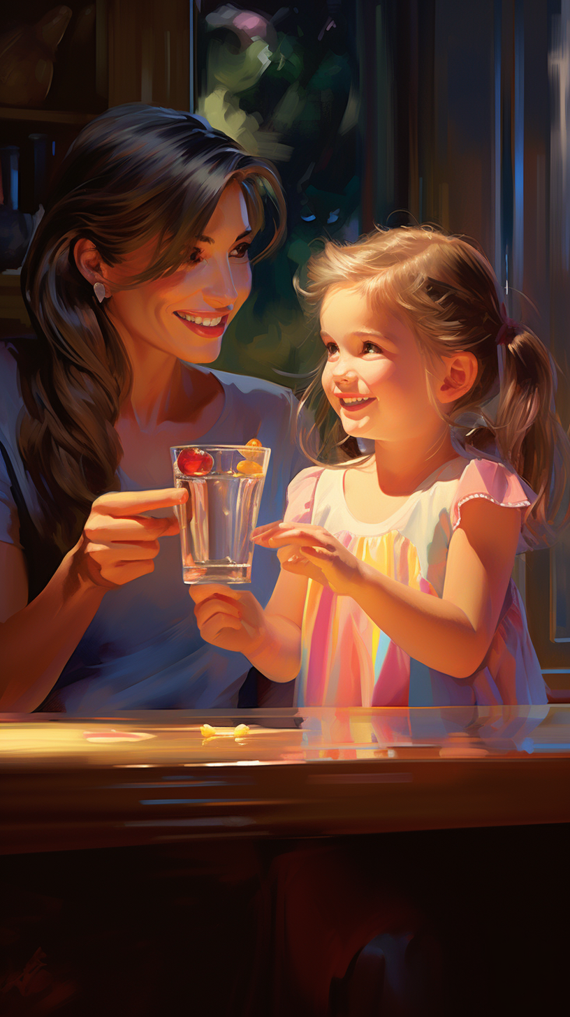 Disney cartoon girl with rainbow cup