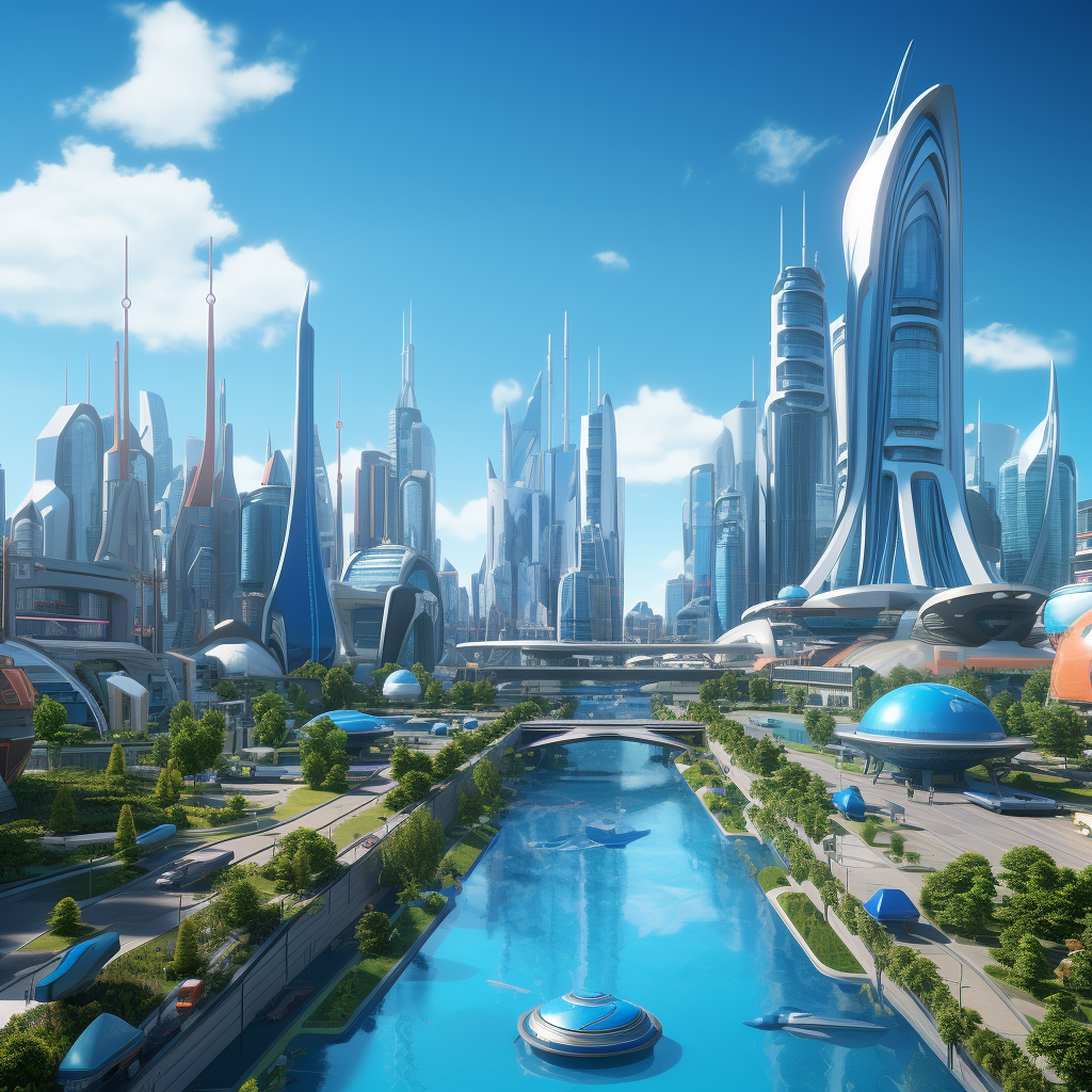 Futuristic Jakarta City Skyline Image