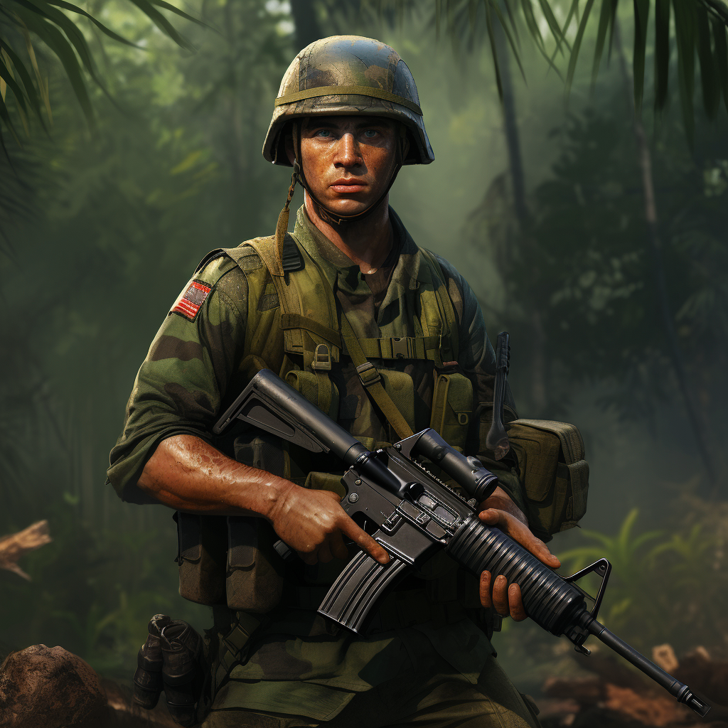 Vietnam War Commando Character Art