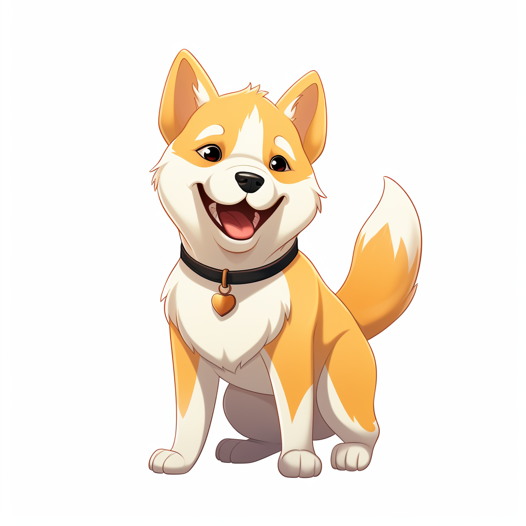 Adorable shiba inu clipart