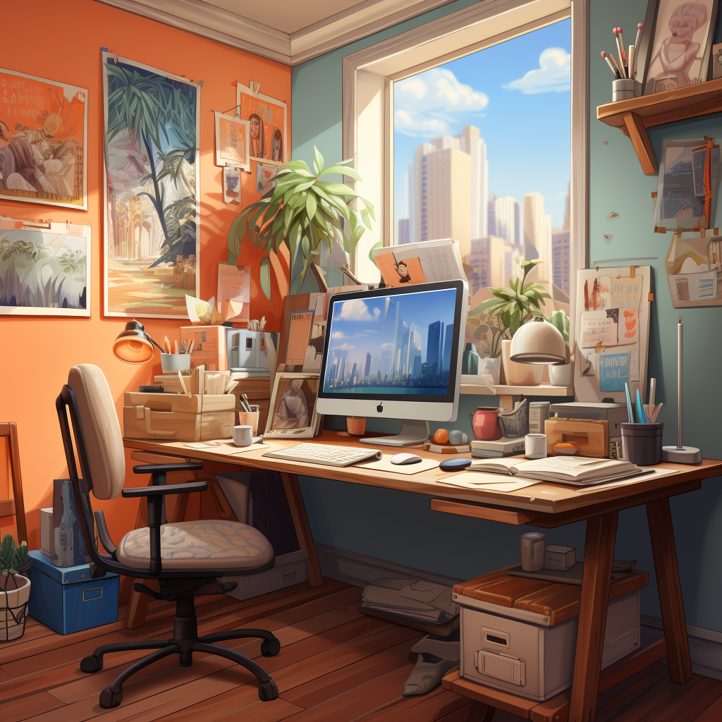 Illustration of Creative Agency Office