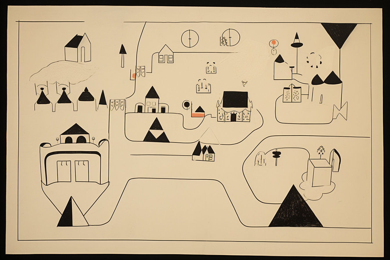 Isometric diagram of Disneyland's Small World Ride