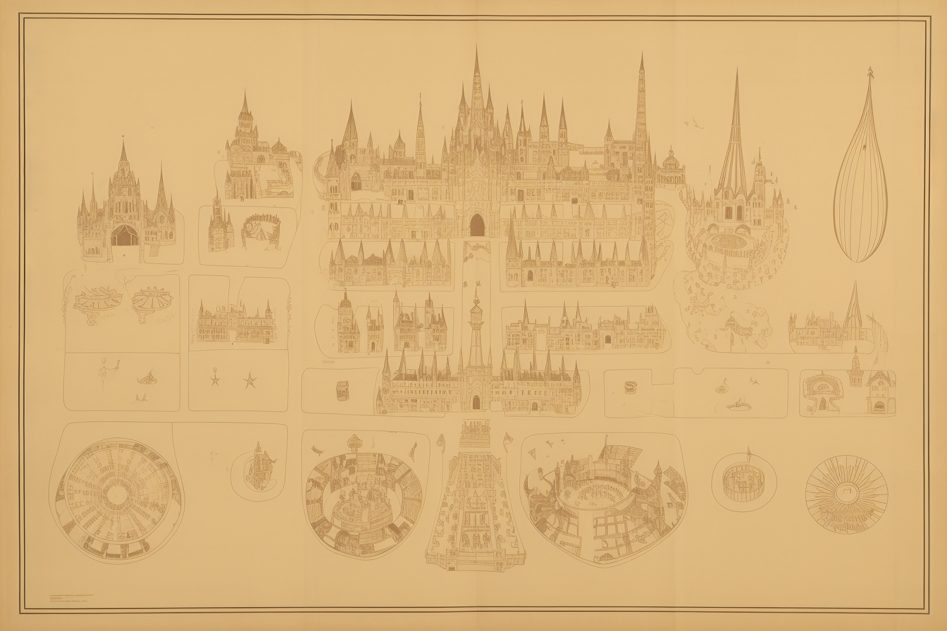 Isometric diagram of Disneyland It's a Small World room