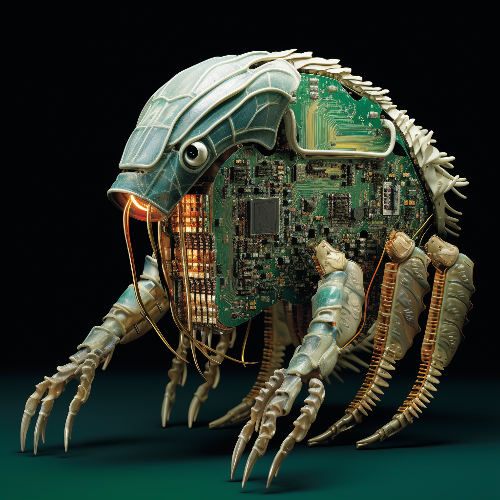 Trilobyte dissolving in circuit board