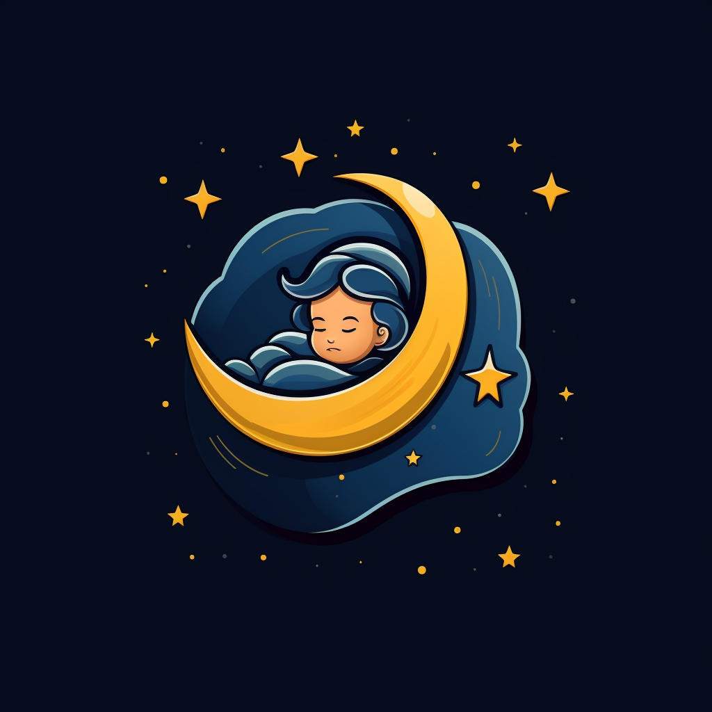 Distinctive Cute Logo Night Baby Stars Moon