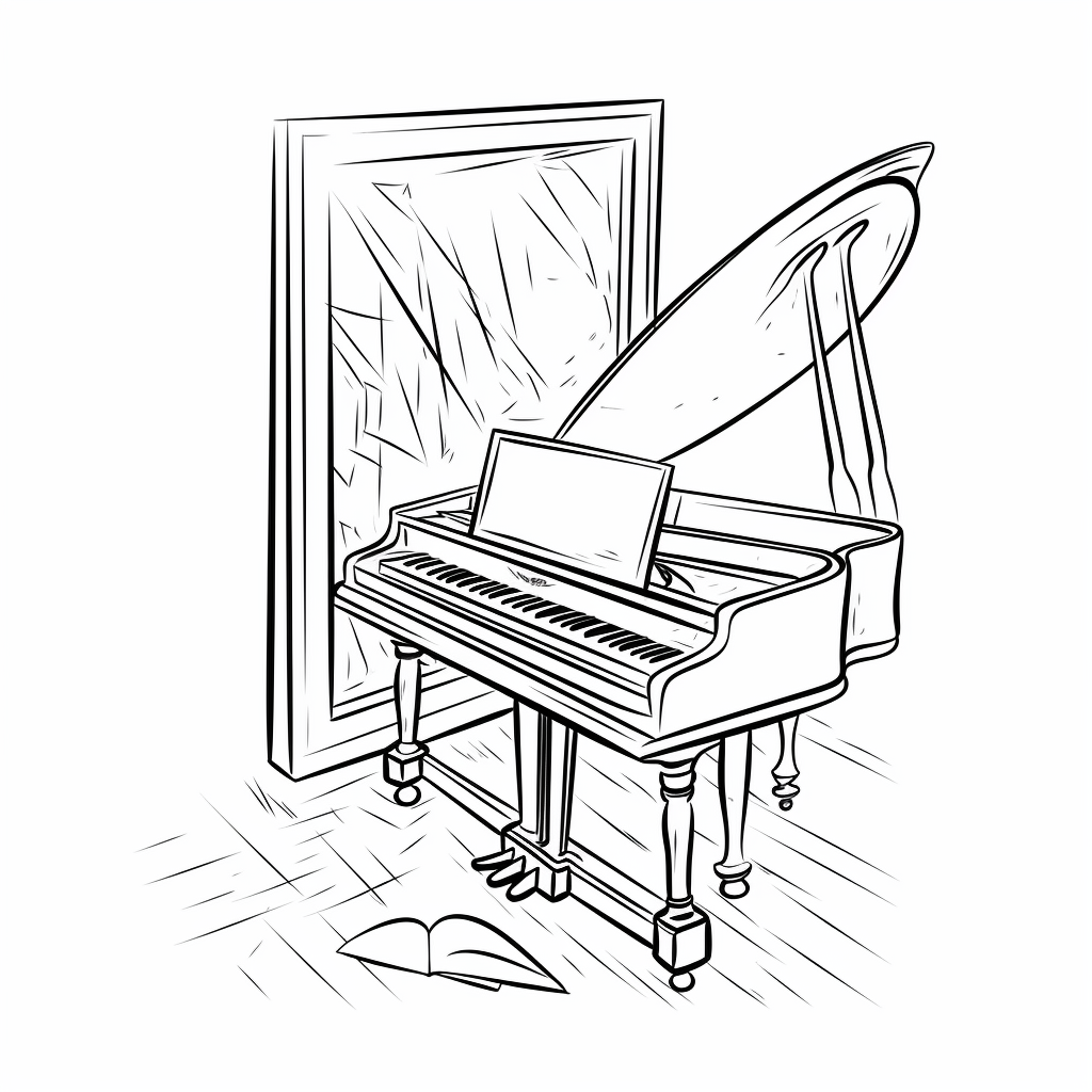 Distorted Reflection of a Piano Sketch