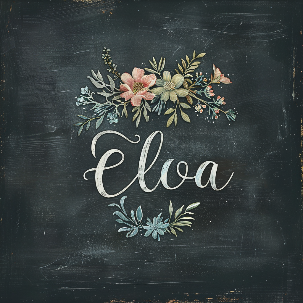 Vintage Logo Eloa Blackboard Texture