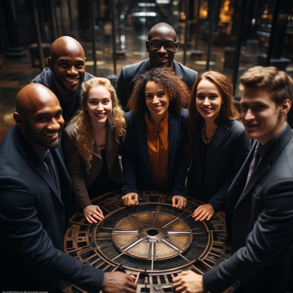 Group of Ethnic Diverse People in Circle