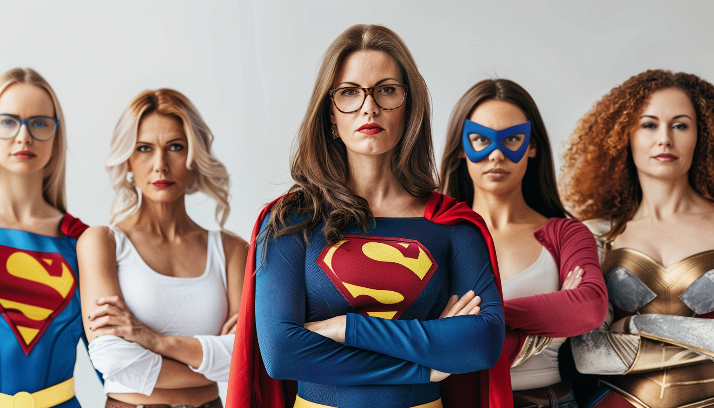 Group of Women Superheroes Tech Industry