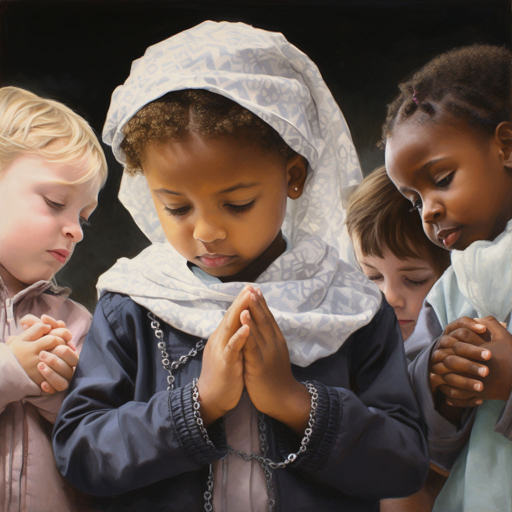 Children Praying in Unity