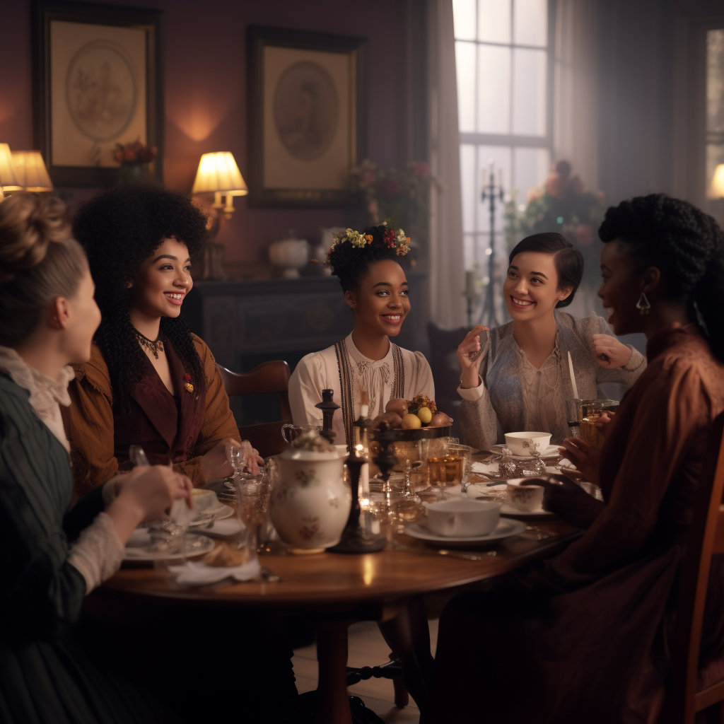 Group of diverse women chatting warmly