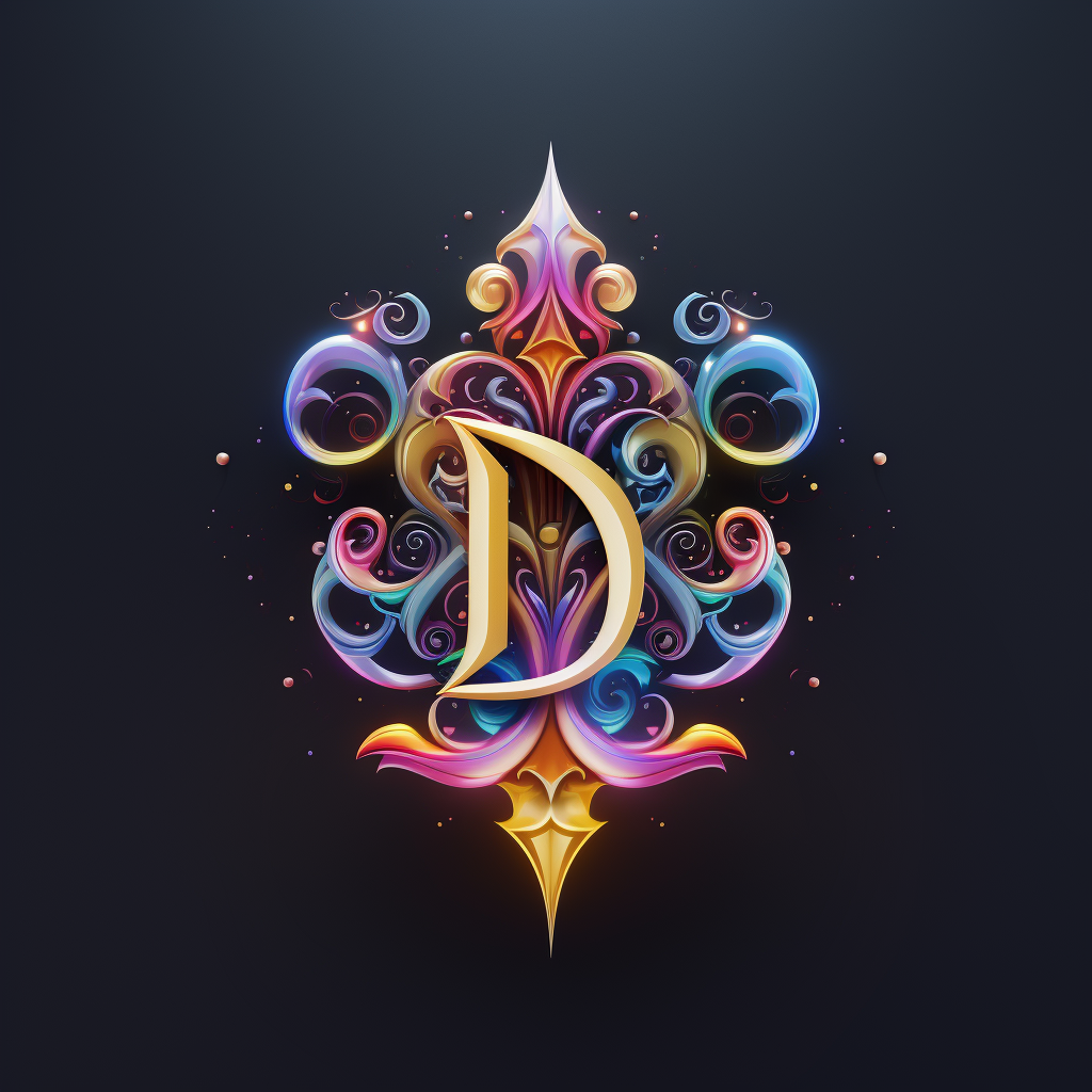 Divination Logo, 3D Bright Color