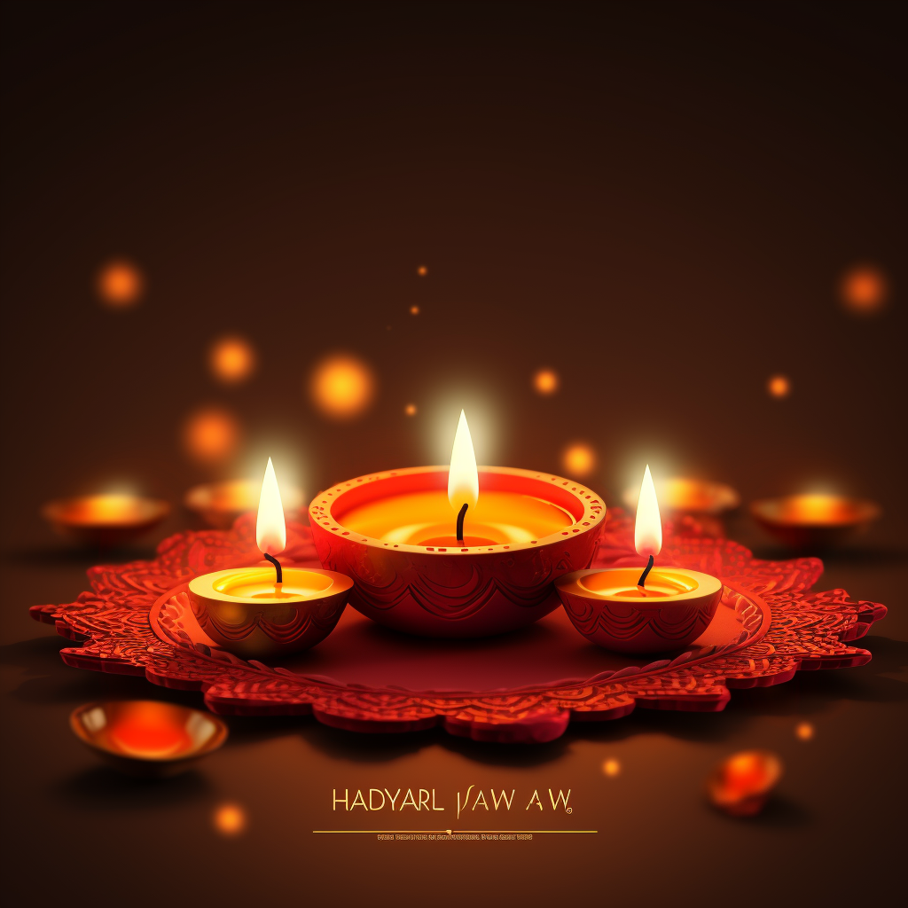 Diwali Greeting in Mouve Color