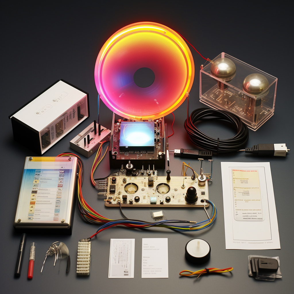 Spectral analysis kit components and instructions