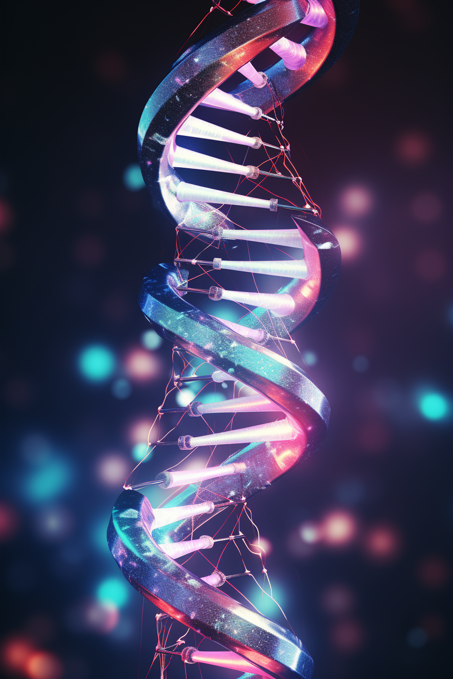 Bright DNA Double Helix Pair