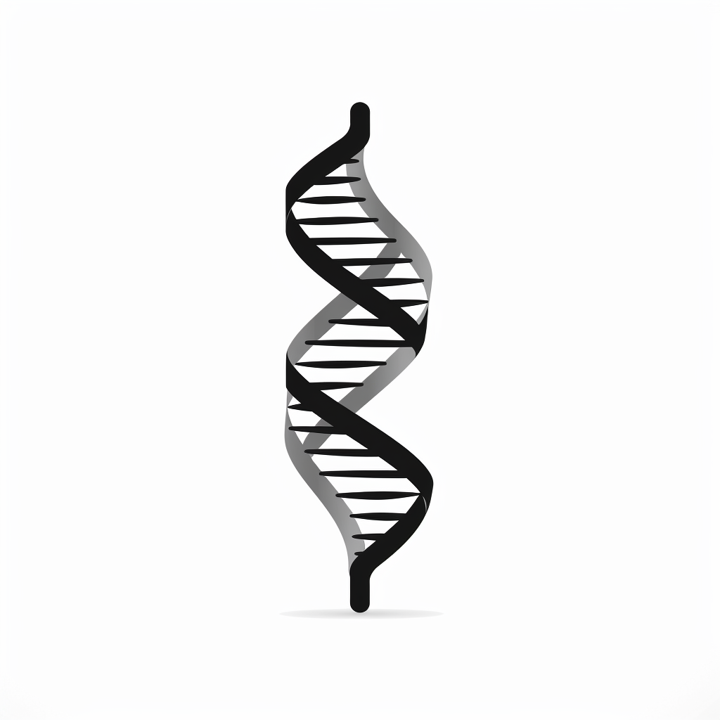 Professional DNA Icon on White Background