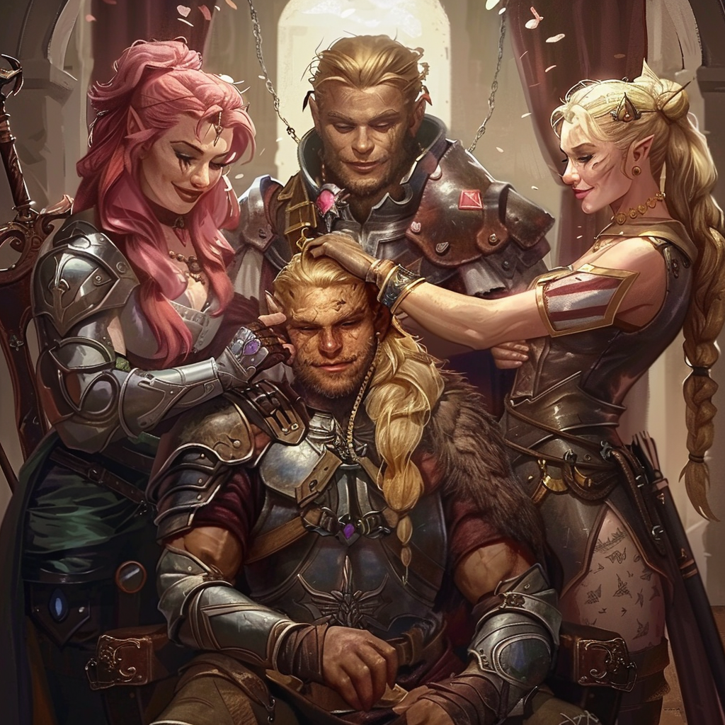 Bugbear hair braiding knights fantasy