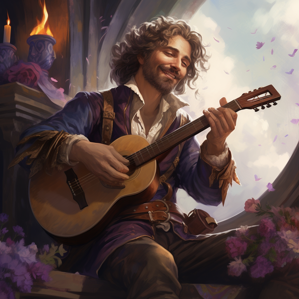 Dark and alluring evil bard poet